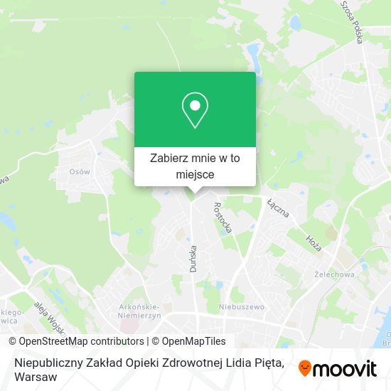 Mapa Niepubliczny Zakład Opieki Zdrowotnej Lidia Pięta