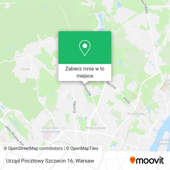 Mapa Urząd Pocztowy Szczecin 16