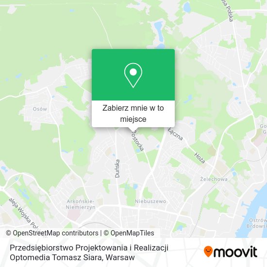 Mapa Przedsiębiorstwo Projektowania i Realizacji Optomedia Tomasz Siara