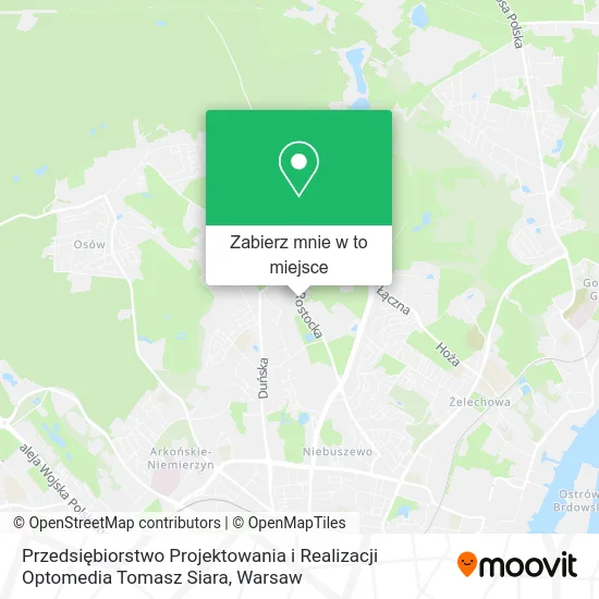 Mapa Przedsiębiorstwo Projektowania i Realizacji Optomedia Tomasz Siara