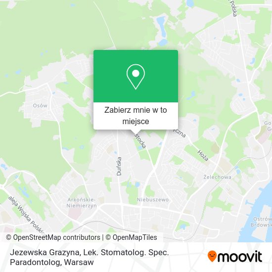 Mapa Jezewska Grazyna, Lek. Stomatolog. Spec. Paradontolog