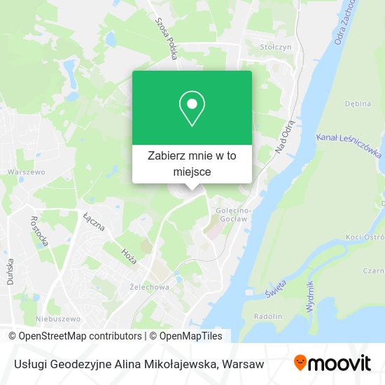 Mapa Usługi Geodezyjne Alina Mikołajewska