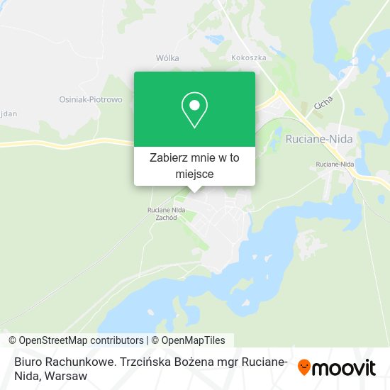 Mapa Biuro Rachunkowe. Trzcińska Bożena mgr Ruciane-Nida