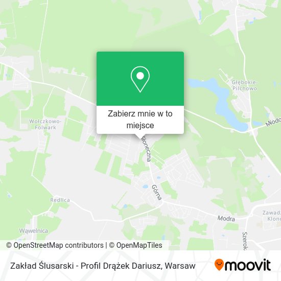 Mapa Zakład Ślusarski - Profil Drążek Dariusz