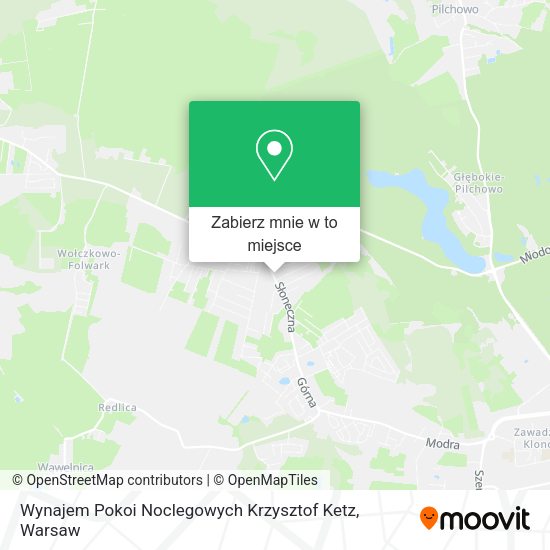 Mapa Wynajem Pokoi Noclegowych Krzysztof Ketz