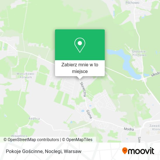 Mapa Pokoje Gościnne, Noclegi