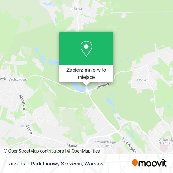 Mapa Tarzania - Park Linowy Szczecin