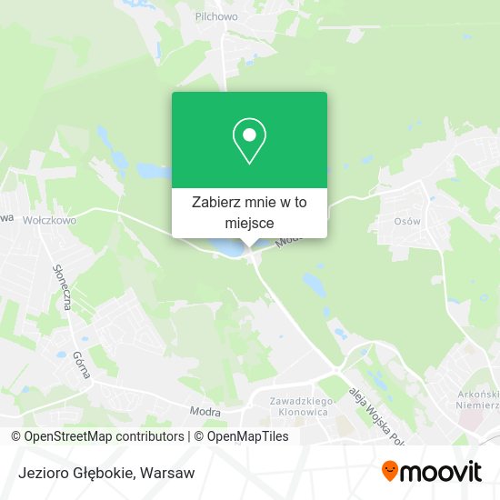 Mapa Jezioro Głębokie