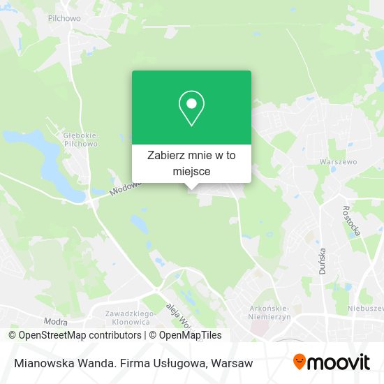 Mapa Mianowska Wanda. Firma Usługowa