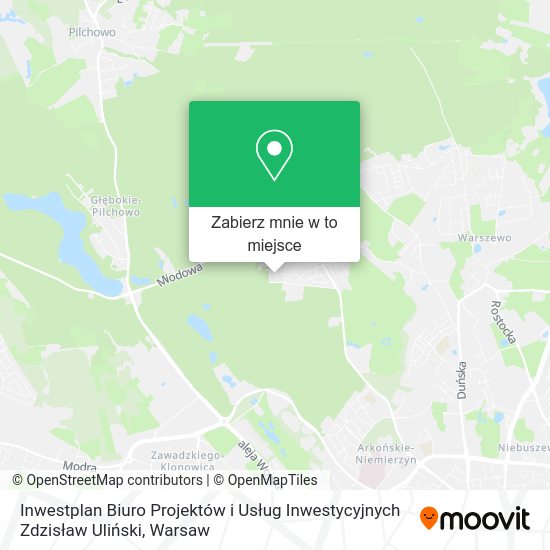 Mapa Inwestplan Biuro Projektów i Usług Inwestycyjnych Zdzisław Uliński