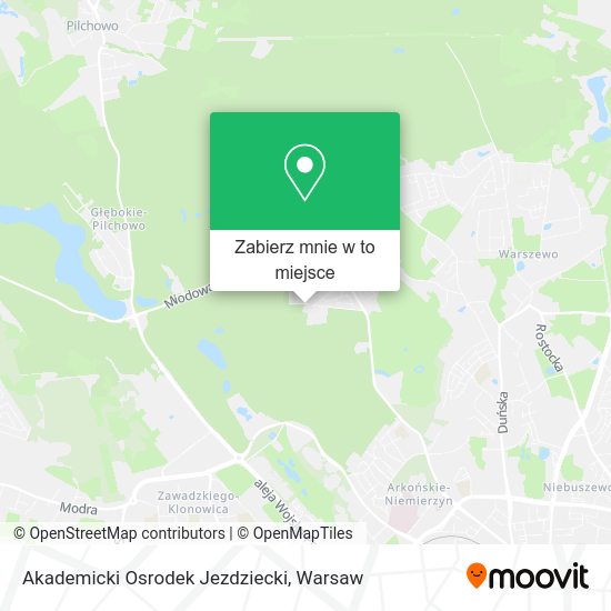 Mapa Akademicki Osrodek Jezdziecki