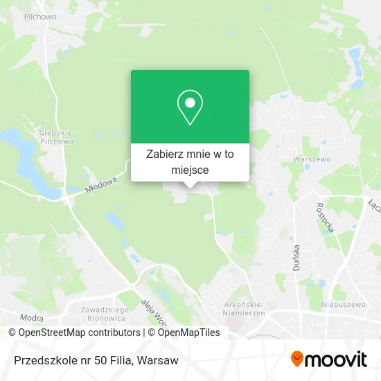 Mapa Przedszkole nr 50 Filia