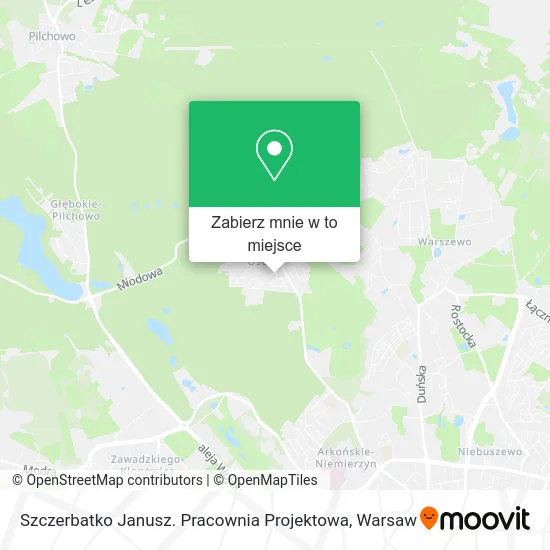 Mapa Szczerbatko Janusz. Pracownia Projektowa