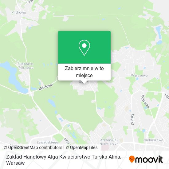 Mapa Zakład Handlowy Alga Kwiaciarstwo Turska Alina