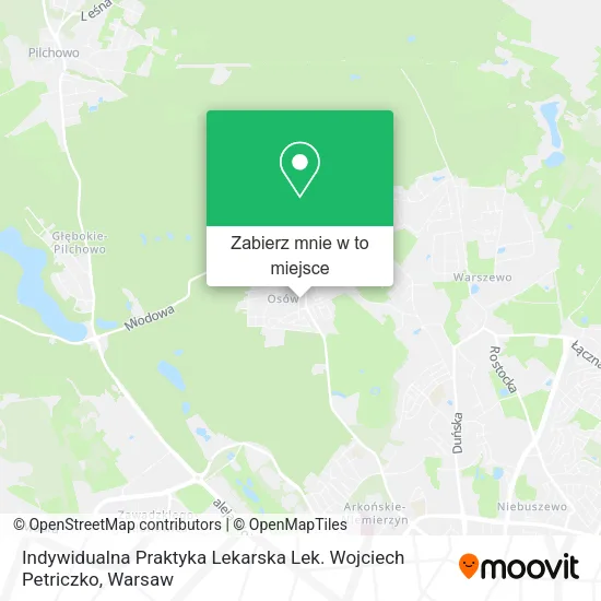 Mapa Indywidualna Praktyka Lekarska Lek. Wojciech Petriczko