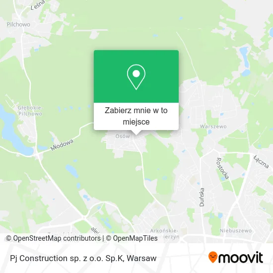 Mapa Pj Construction sp. z o.o. Sp.K