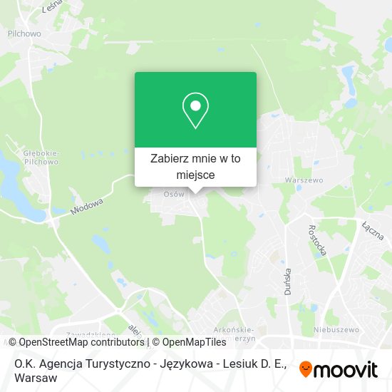 Mapa O.K. Agencja Turystyczno - Językowa - Lesiuk D. E.