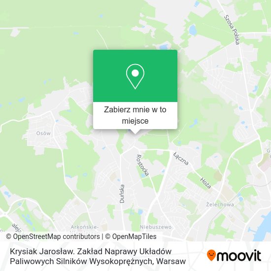 Mapa Krysiak Jarosław. Zakład Naprawy Układów Paliwowych Silników Wysokoprężnych