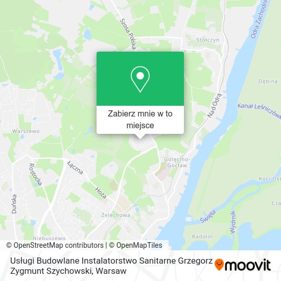 Mapa Usługi Budowlane Instalatorstwo Sanitarne Grzegorz Zygmunt Szychowski