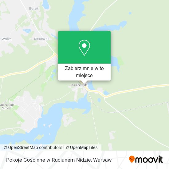 Mapa Pokoje Gościnne w Rucianem-Nidzie