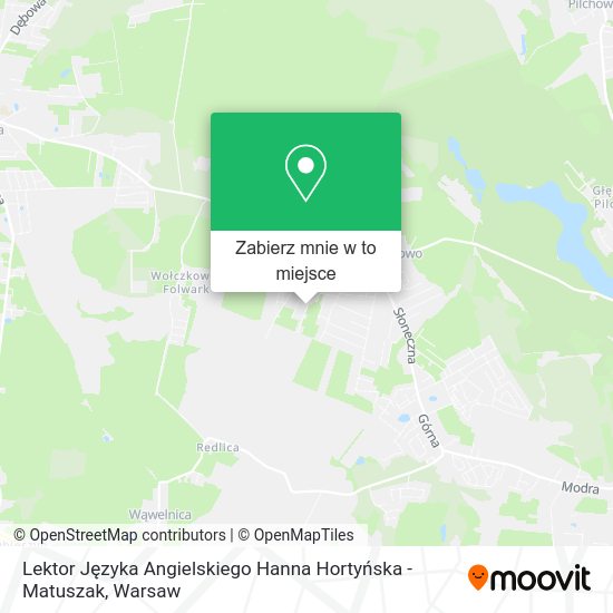 Mapa Lektor Języka Angielskiego Hanna Hortyńska - Matuszak