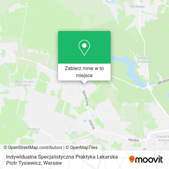 Mapa Indywidualna Specjalistyczna Praktyka Lekarska Piotr Tysiewicz