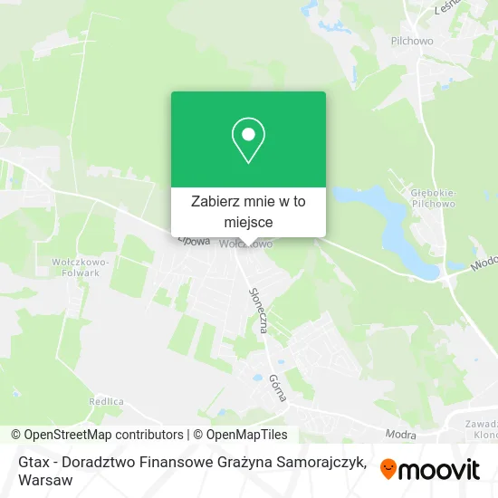 Mapa Gtax - Doradztwo Finansowe Grażyna Samorajczyk