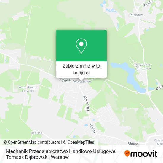 Mapa Mechanik Przedsiębiorstwo Handlowo-Usługowe Tomasz Dąbrowski