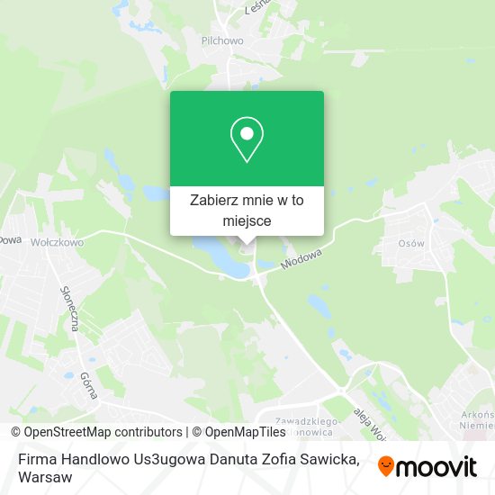 Mapa Firma Handlowo Us3ugowa Danuta Zofia Sawicka