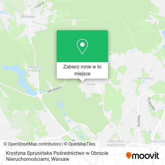 Mapa Krystyna Sprusińska Pośrednictwo w Obrocie Nieruchomościami