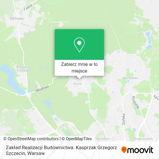 Mapa Zakład Realizacji Budownictwa. Kasprzak Grzegorz Szczecin