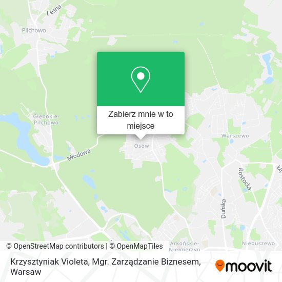 Mapa Krzysztyniak Violeta, Mgr. Zarządzanie Biznesem