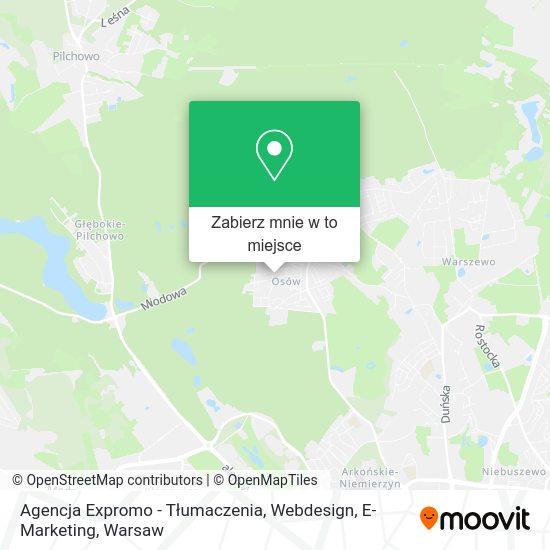 Mapa Agencja Expromo - Tłumaczenia, Webdesign, E-Marketing