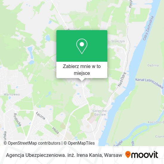 Mapa Agencja Ubezpieczeniowa. inż. Irena Kania