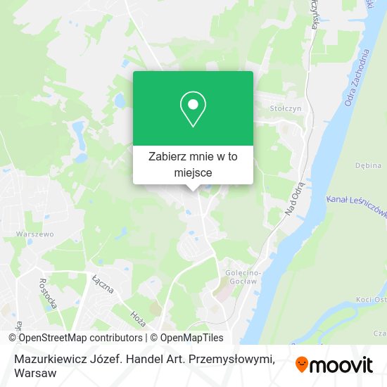 Mapa Mazurkiewicz Józef. Handel Art. Przemysłowymi