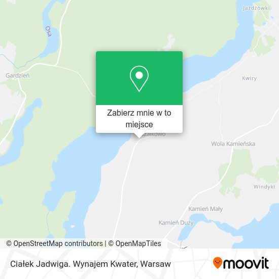 Mapa Ciałek Jadwiga. Wynajem Kwater