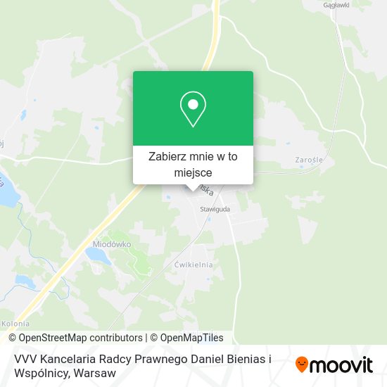 Mapa VVV Kancelaria Radcy Prawnego Daniel Bienias i Wspólnicy