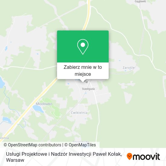 Mapa Usługi Projektowe i Nadzór Inwestycji Paweł Kołak