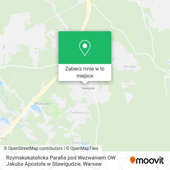 Mapa Rzymskokatolicka Parafia pod Wezwaniem OW Jakuba Apostoła w Stawigudzie