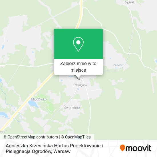 Mapa Agnieszka Krzesińska Hortus Projektowanie i Pielęgnacja Ogrodów