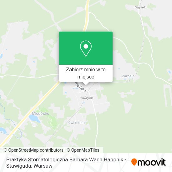 Mapa Praktyka Stomatologiczna Barbara Wach Haponik - Stawiguda