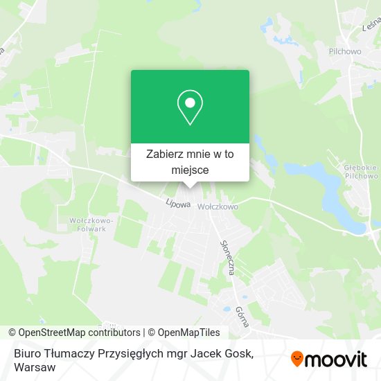 Mapa Biuro Tłumaczy Przysięgłych mgr Jacek Gosk