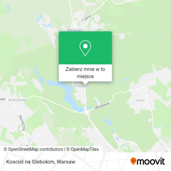 Mapa Kosciól na Glebokim