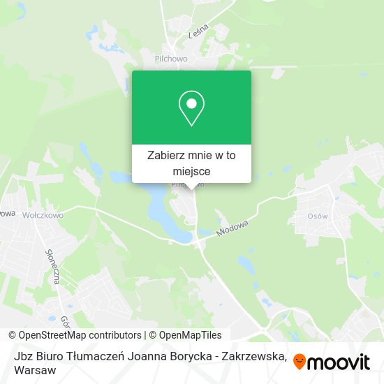 Mapa Jbz Biuro Tłumaczeń Joanna Borycka - Zakrzewska