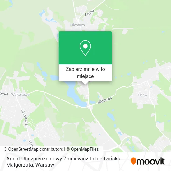 Mapa Agent Ubezpieczeniowy Żniniewicz Lebiedzińska Małgorzata