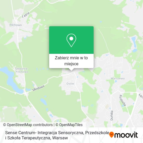 Mapa Sense Centrum- Integracja Sensoryczna, Przedszkole i Szkoła Terapeutyczna