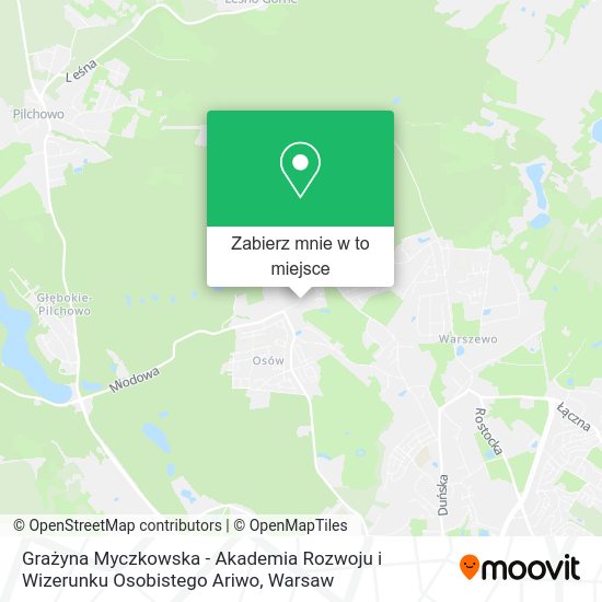 Mapa Grażyna Myczkowska - Akademia Rozwoju i Wizerunku Osobistego Ariwo