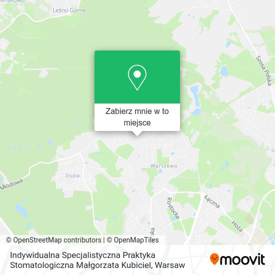 Mapa Indywidualna Specjalistyczna Praktyka Stomatologiczna Małgorzata Kubiciel