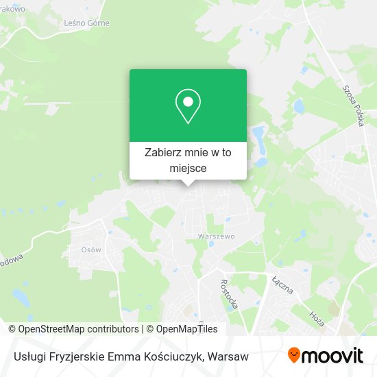 Mapa Usługi Fryzjerskie Emma Kościuczyk