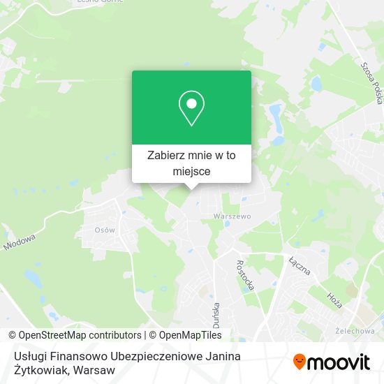 Mapa Usługi Finansowo Ubezpieczeniowe Janina Żytkowiak